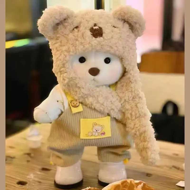 Stuffed Plush Animals 30cm Cute Teddy Bear Cosplay Pig Dinosaur Plush Toy Detachable Clothing Cartoon Soft Stuffed Bear Plushie for Kids Birthday