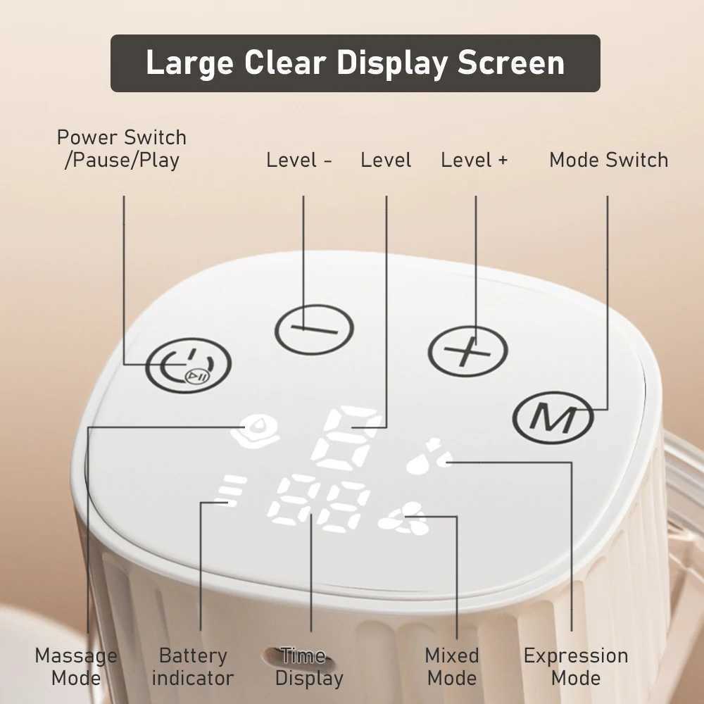 Breastpumps YD-1193 wearable invisible electric breast pump no need for portable brushless low noise electric feeding pump mode suction level WX