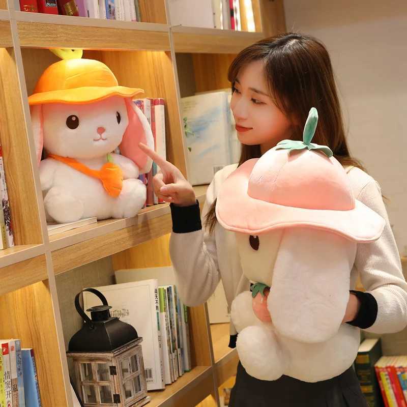 Stuffed Plush Animals Cute Fruit Rabbit Plush Doll Toy Kaii Stuffed Animals Carrot Strberry Bunny Plushies Doll Anime Cartoon Soft Kids Babys Toys