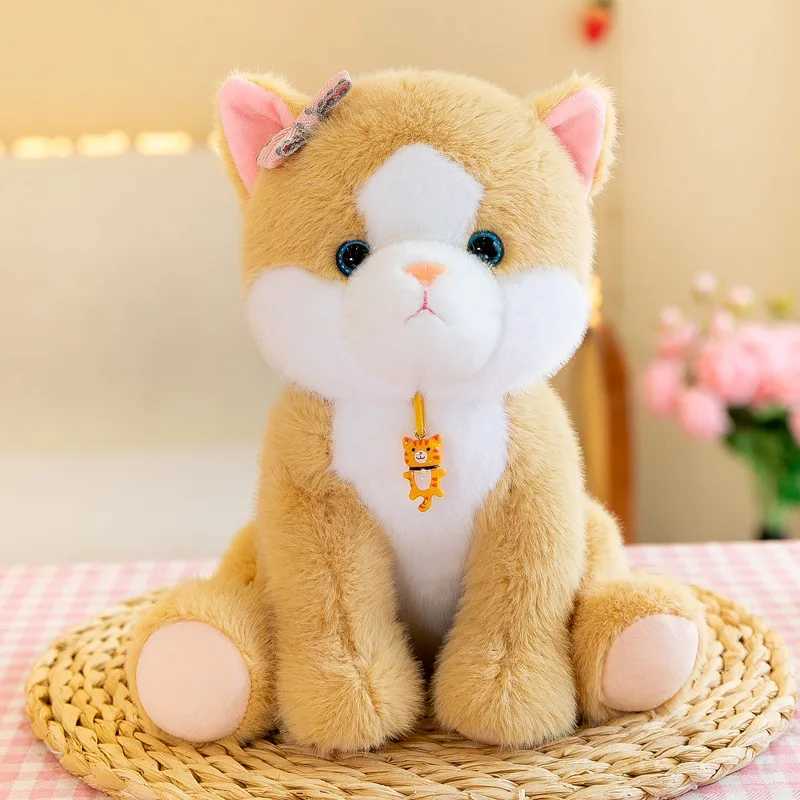 Stuffed Plush Animals 25cm New Cute Kitten Plush Toy Kaii Backpack Cartoon Pendant Cat Doll Girl Christmas Birthday Gift