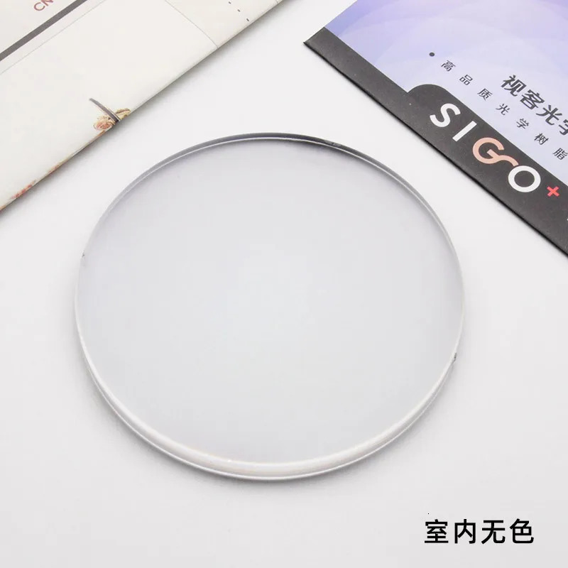 1.56 Anti Blue Light Discoloration Lenses 1.61/1.60 Film Pochromic Glasses 1.67 Myopia Presbyopia Aspherical Transition Grey 240514