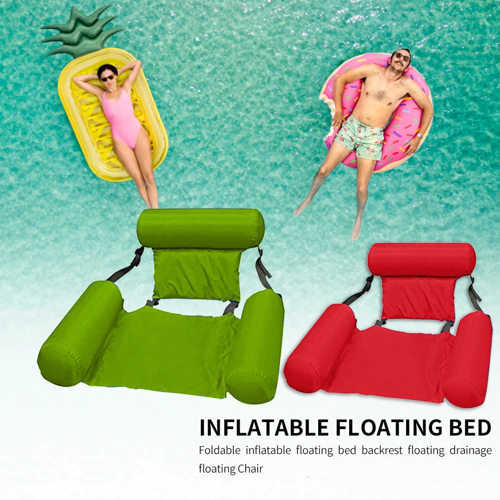 Inflatable Mattresses Water Swimming Pool Accessories Hammock Lounge Chairs Pool Float Water Sports Toys Float Mat Pool Toys 240520