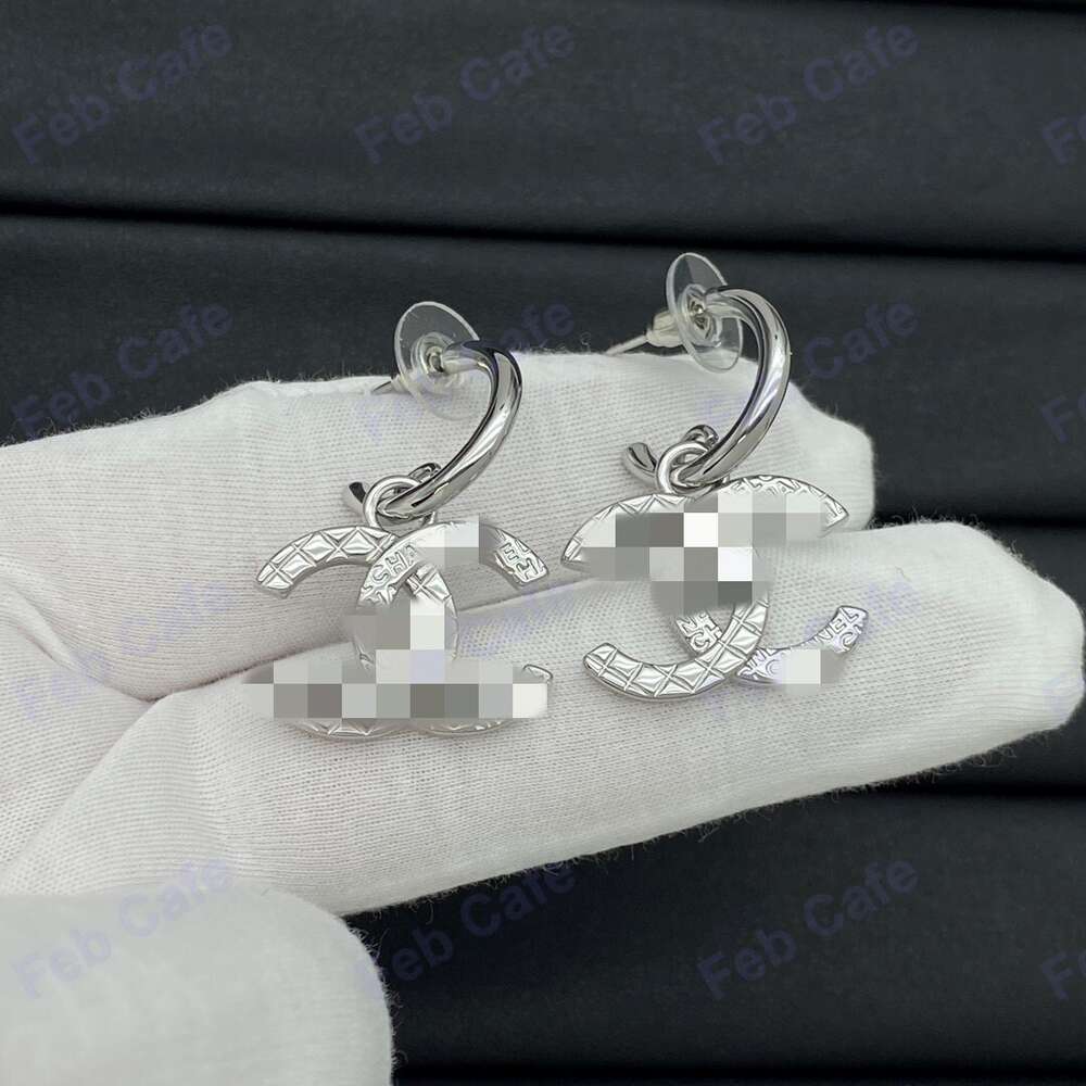 Silver Earrings Brand Designer Earrings Stud Fashion Stud Earrings Woman Designer Earring Multi Colors C Letter Jewelry Women Diamond Wedding Gifts Jewelry