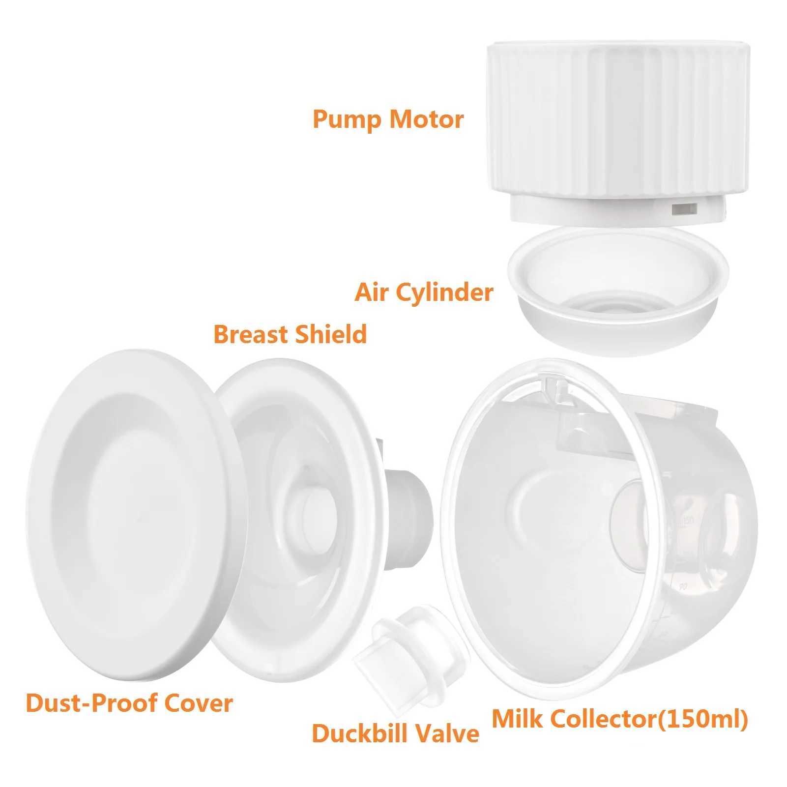 Breastpumps YD-1193 wearable invisible electric breast pump no need for portable brushless low noise electric feeding pump mode suction level WX