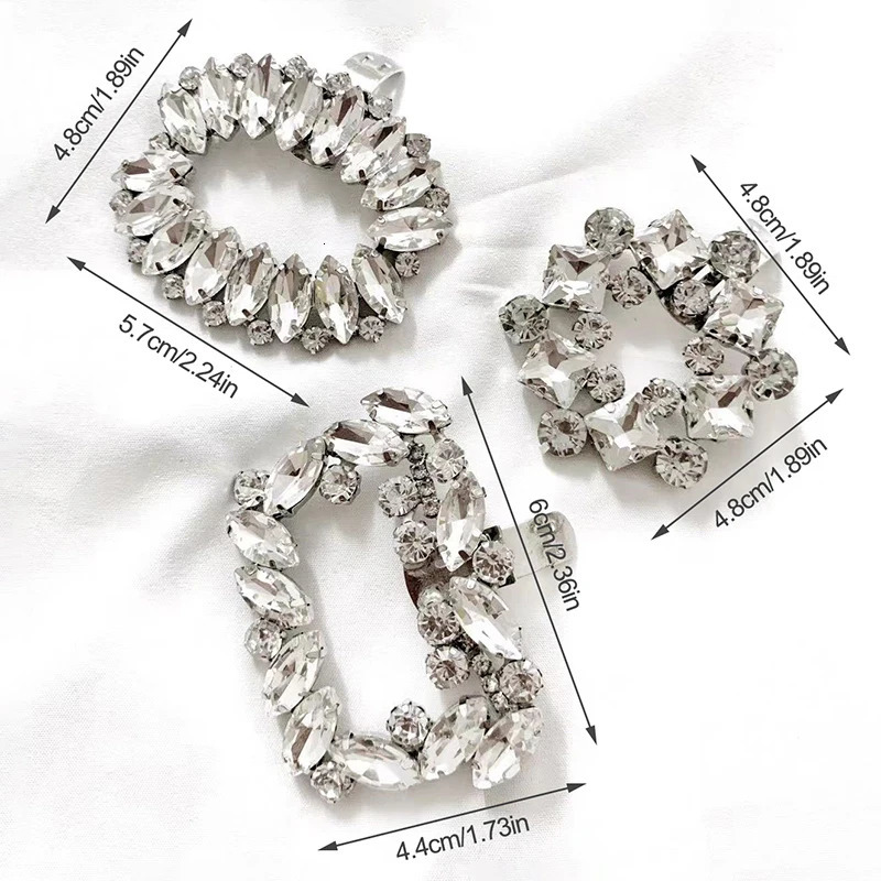 1Pc Shiny Crystal Shoes Clips Women High Heel Wedding Bride Rhinestone Charm Buckle Decoration Jewelry Accessories 240520