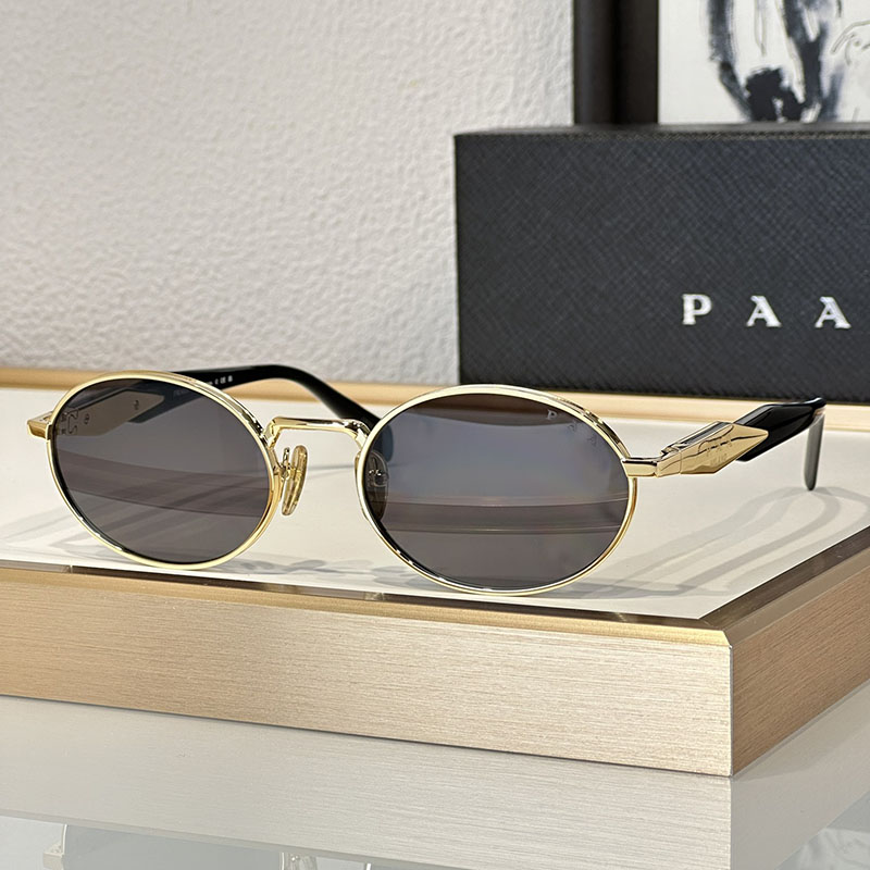 Designer sunglasses men protective glasses eyewear Oval metal purity design UV400 Alphabet design sunglasses driving travel beach wear sun glasses