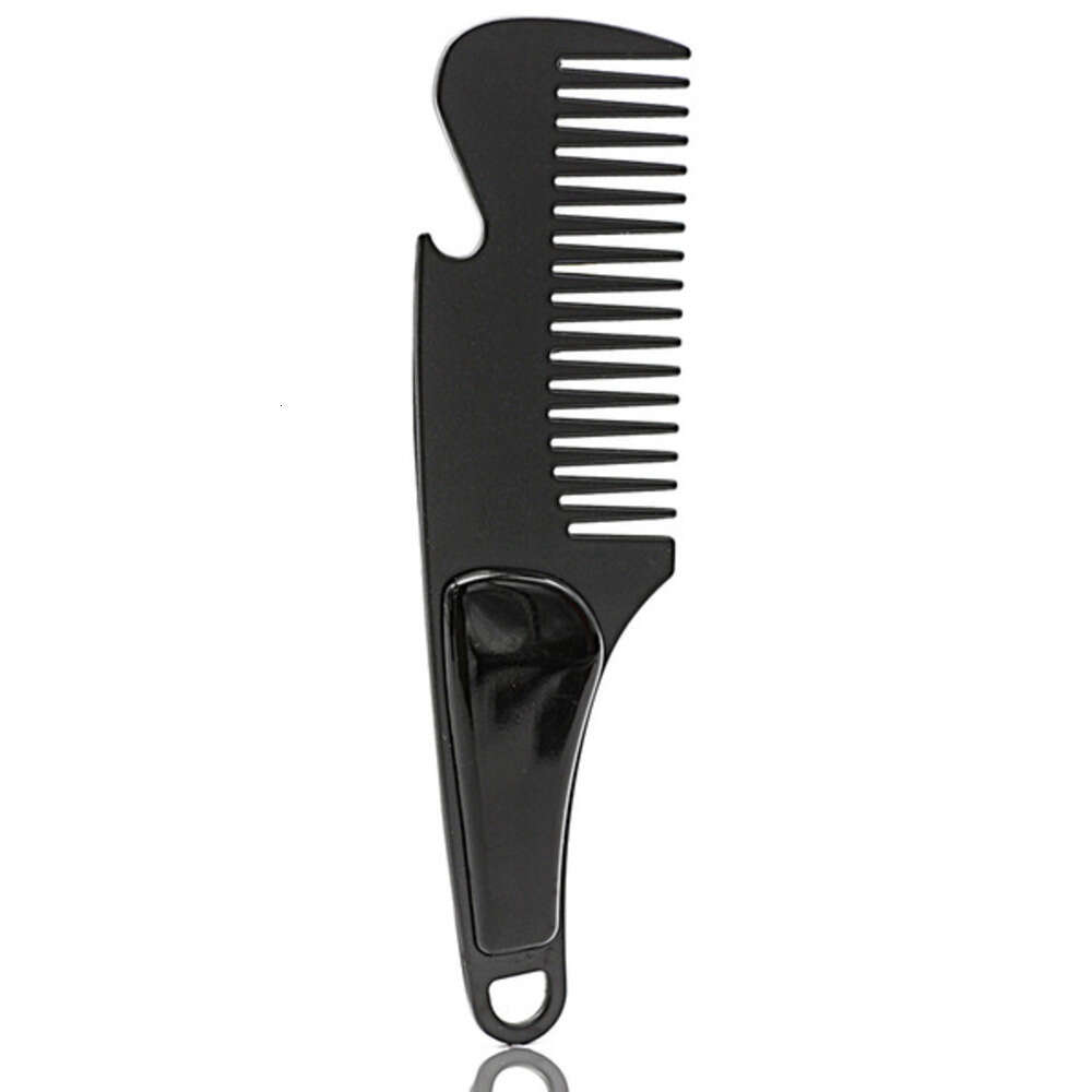 Pocket Hair Comb Stainless Steel Portable Men Beard Comb For Shaving Beer Opener Portable Metal Mustache Comb Peine De Barba Portatil Para Hombres Who