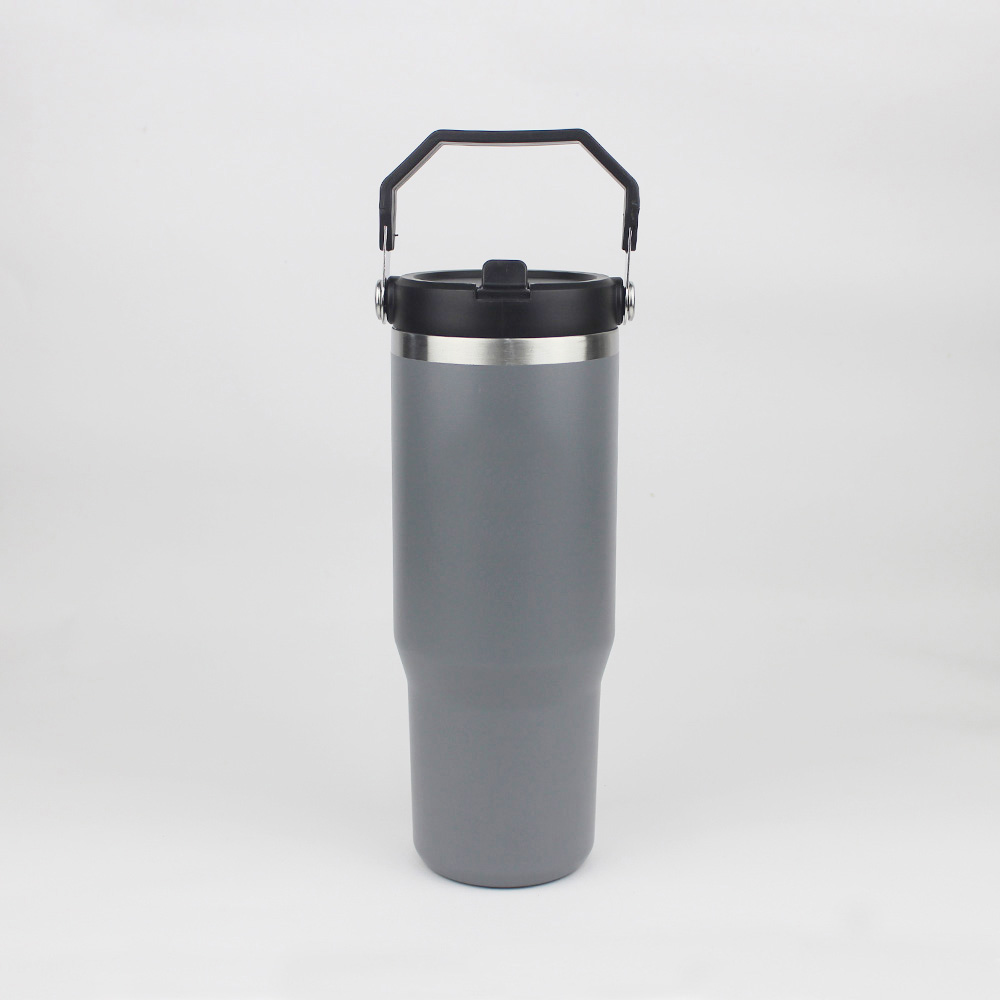 30oz Tumbler handheld Straw Lids Leopard Stainless Steel Coffee Termos Car Vacuum Cup 30 oz Bottles for Water Cold Warm With Box