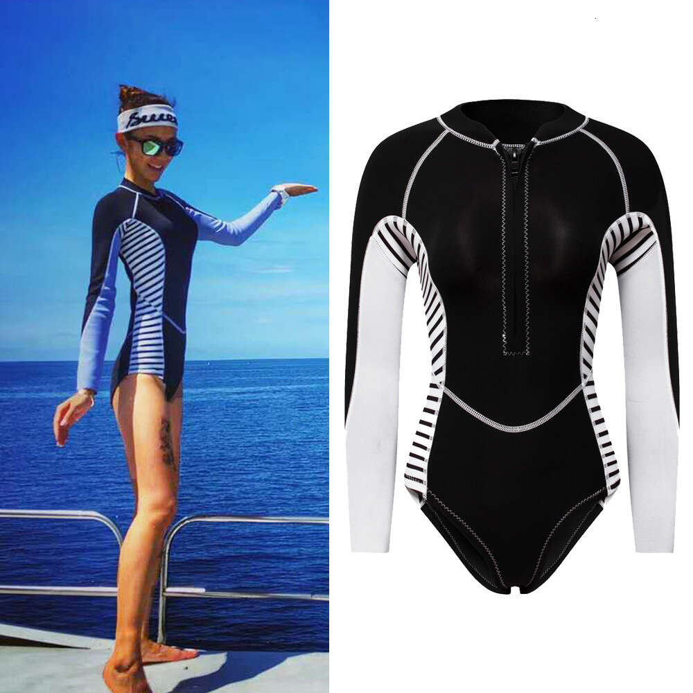 Ddmytiger Mm Wet One Piece Swimsuit Surfing Snorkeling Deep Diving Sun Protection And Warmth Jellyfish Suit Material Bikini H