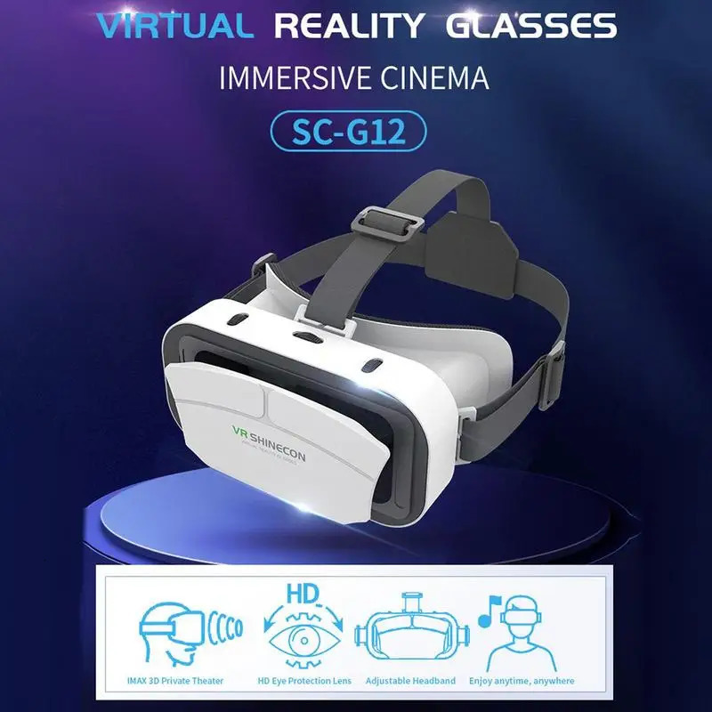 For Androids Smartphone G12 Vr Glasses Portable 3d VirtUAl World Reality 4570 Inch Cell Phone 240506