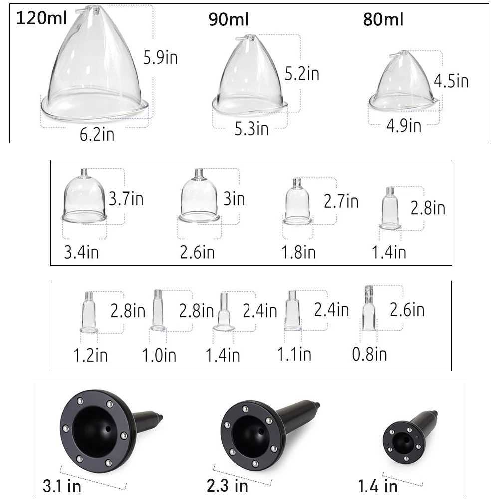 Breastpumps Mychway vacuum therapy machine breast enhancement cup massage machine face lifting body shape buttocks lifting equipment WX
