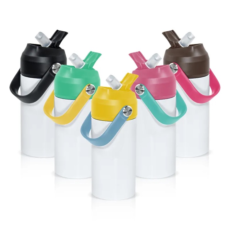 US Ship 12Oz New Sublimation Kids Tumbler Children Student Sports Water Bottle 350Ml Blank White Stainless Steel Portable Drink Cup 5 Colors 0513 JJ 5