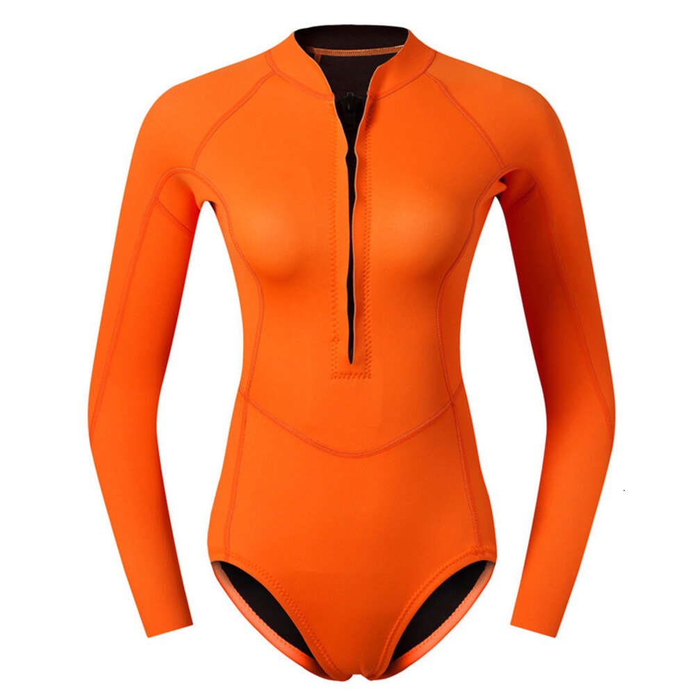 2mm diving women's wet one piece swimsuit, surfing, snorkeling, deep diving, sun protection, jellyfish suit, bikini outdoor H520-160