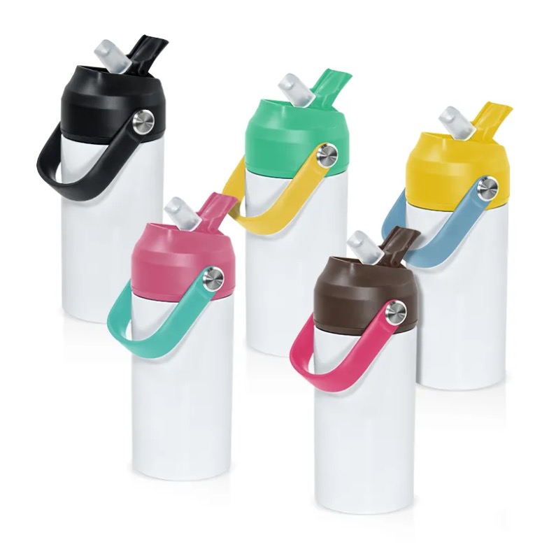 US Ship 12Oz New Sublimation Kids Tumbler Children Student Sports Water Bottle 350Ml Blank White Stainless Steel Portable Drink Cup 5 Colors 0513 JJ 5