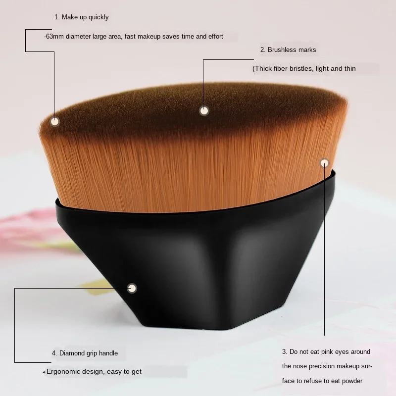 New Magic Makeup Brush Beauty Powder Face Blush Brushes Portable Professional Foundation Brush Large Cosmetics Soft Base Make up z250527YL0A
