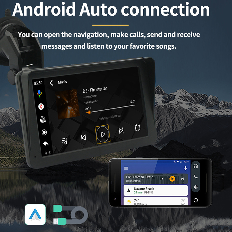 7 inch Car Ra Android Auto Wireless Carplay Car Stereo Rotated 270 Degree USB SD FM GPS Navigation Au Universal PN007A C251017