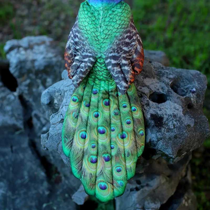 Stuffed Plush Animals Realistic Cute Peacock Plush Toy Simulated Blue Crowned Peacock Plushies Dolls Stuffed Animals Anime Soft Kids Toys Home Decor