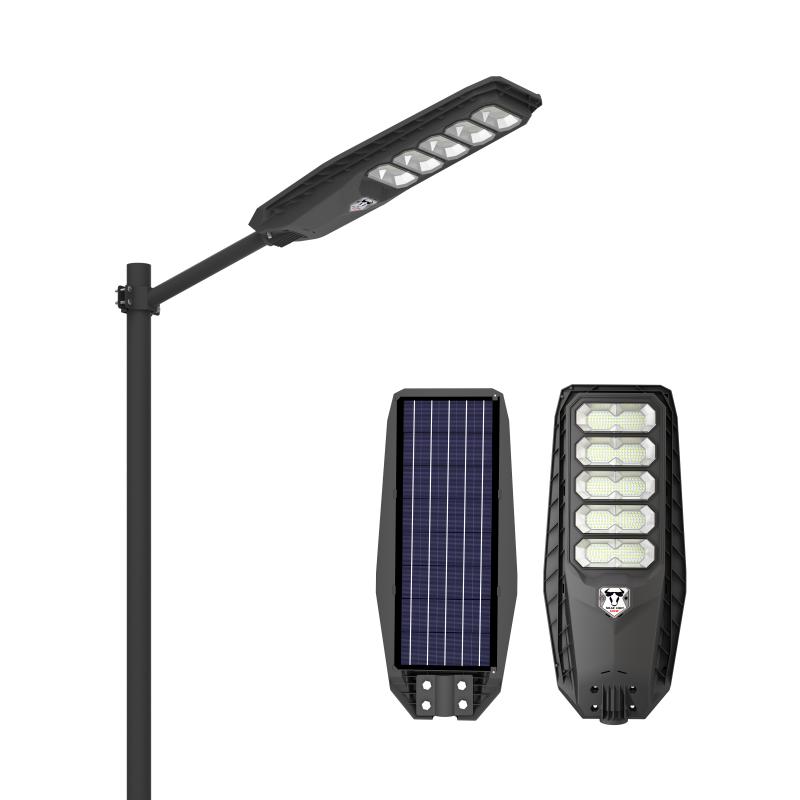 Upgraded Solar Street Light 300W 400w 500w 600w Waterproof IP65 All in one Road Light with pole