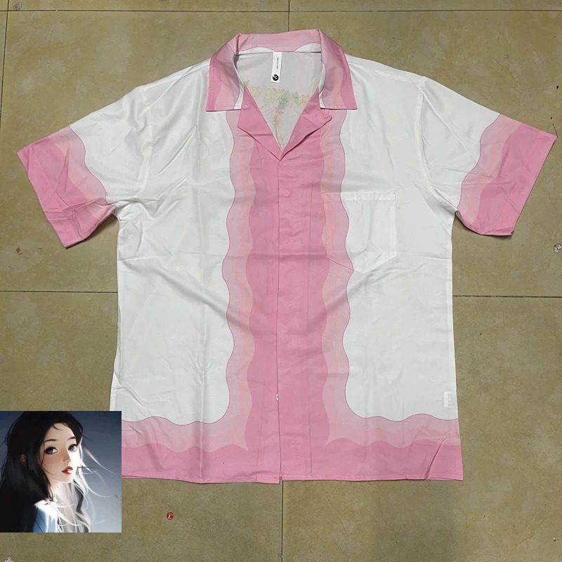 Flower Print Hawaii Beach Short Shirt Thin Beach Loose Clothes Men Women Surf T-Shirt 240518