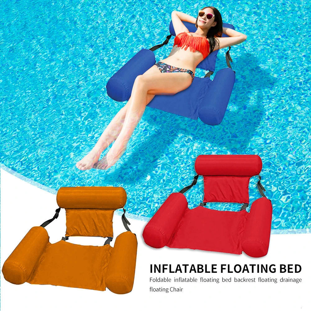 Inflatable Mattresses Water Swimming Pool Accessories Hammock Lounge Chairs Pool Float Water Sports Toys Float Mat Pool Toys 240520