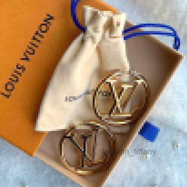 Hoop Earrings Womens Fashion Jewelry 18k Gold Plated Iconic Luxury Letter Ladies Earring