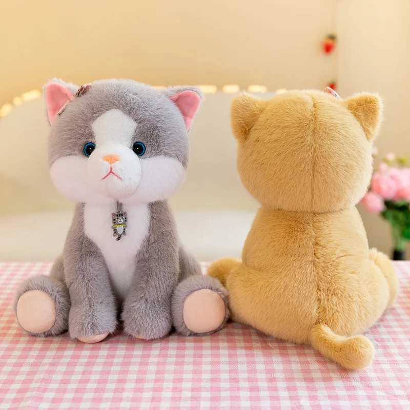 Stuffed Plush Animals 25cm New Cute Kitten Plush Toy Kaii Backpack Cartoon Pendant Cat Doll Girl Christmas Birthday Gift