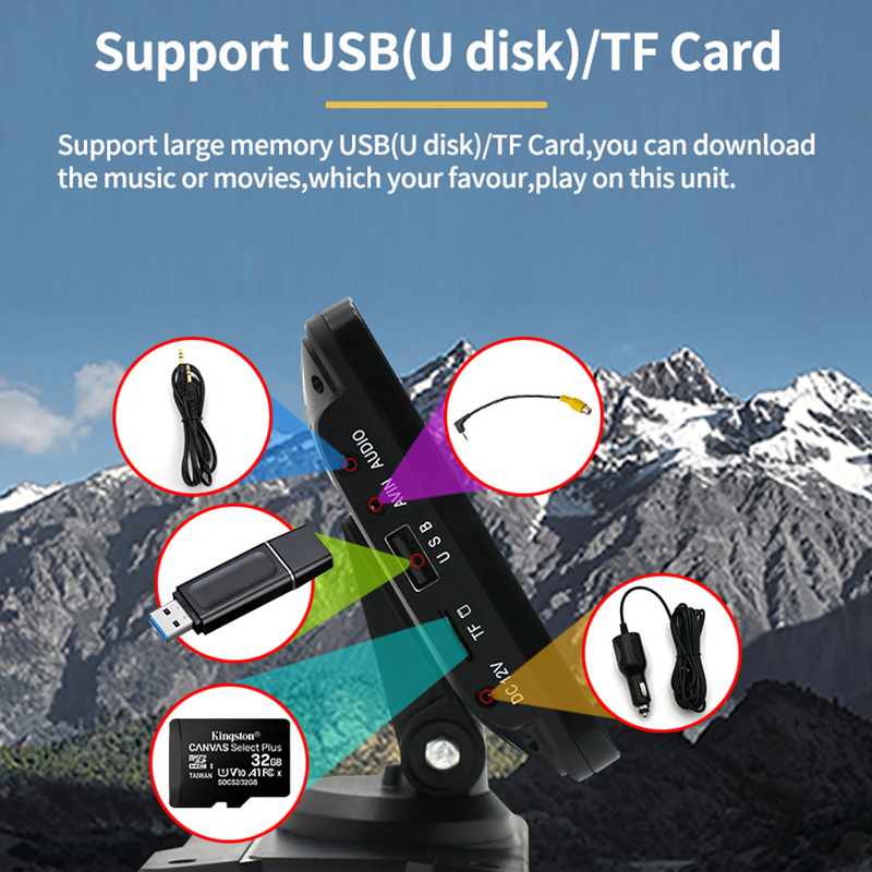 7 inch Car Ra Android Auto Wireless Carplay Car Stereo Rotated 270 Degree USB SD FM GPS Navigation Au Universal PN007A C251017