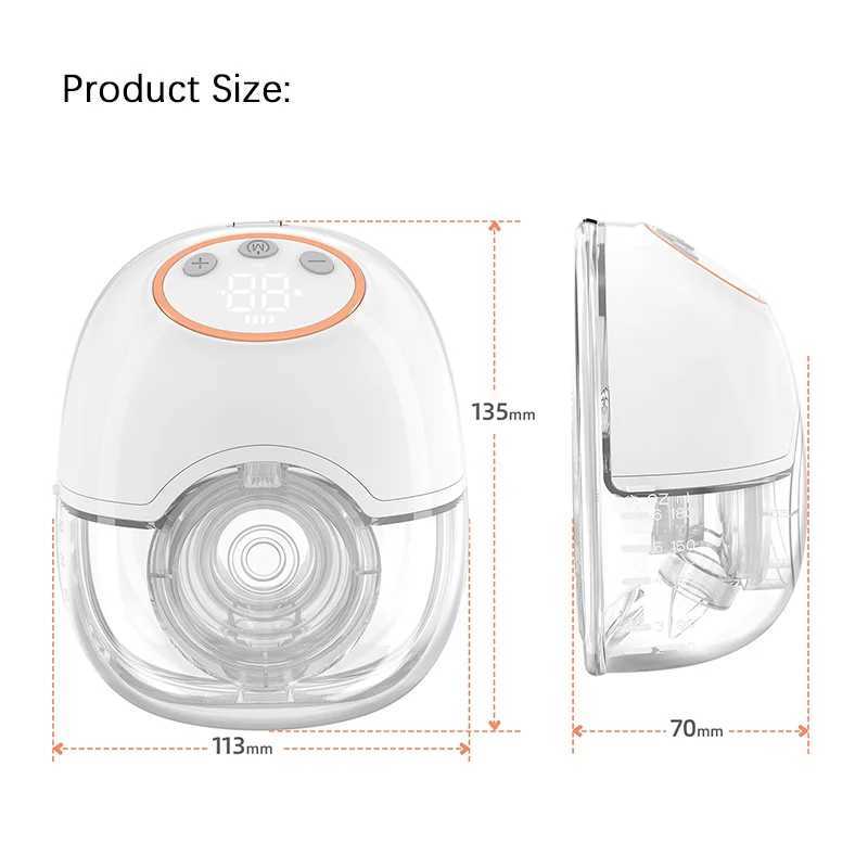 Breastpumps Wearable breast pump ultra quiet manual electric breast pump comfortable breast milk series with 24mm flange 4-mode 1 WX