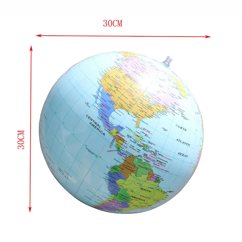 16inch Inflatable Globe World Earth Ocean Map Ball Geography Learning Educational Student Globe Kids Learning Geography Toy ZZ