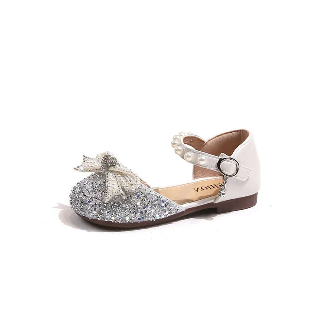 New Kids Sandal Summer Rhinestone Bowknot Princess Shoes Girls Fashion Elegant Children Dress Flat Sandals for Party