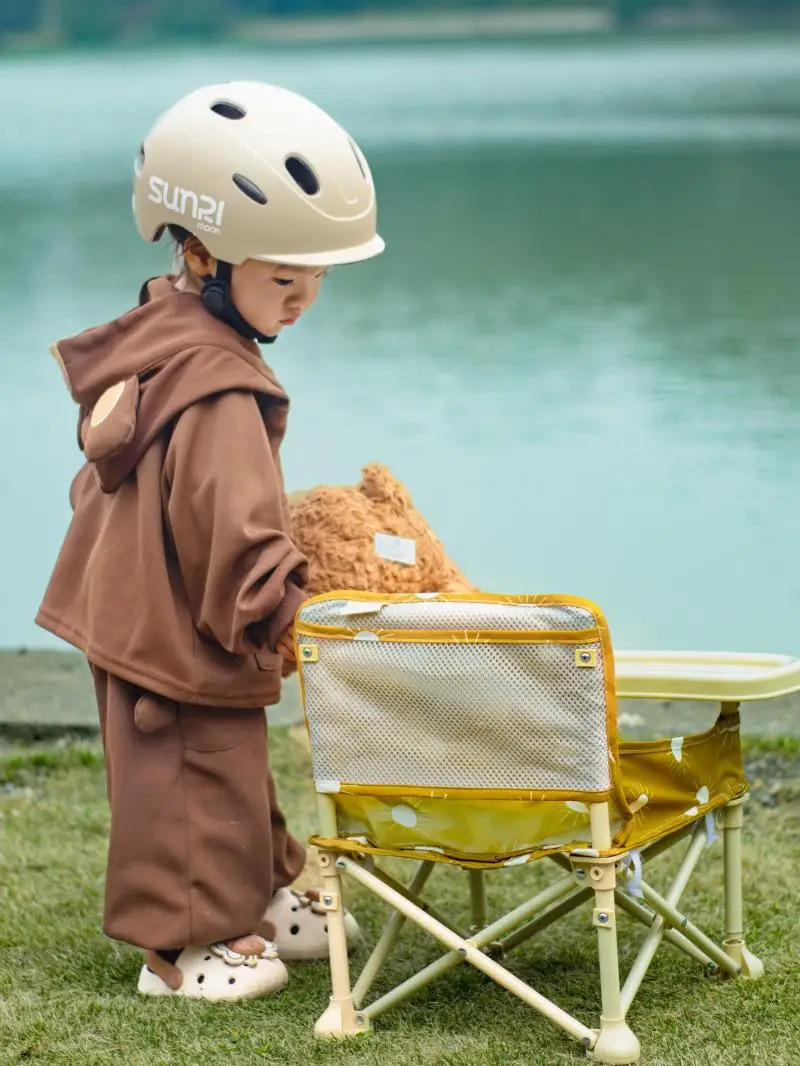 Instagram Baby Outdoor Camping and Picnic Chair Portable Foldable Lawn Dining Chair Learning Seat Pography Prop 240520
