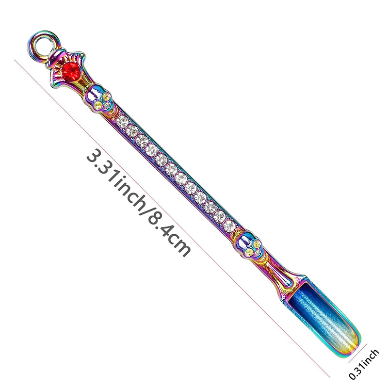 Mini Shovel Spoon Skeleton Diamond Metal Smoke Shovels Powder Scoop Hookah Shisha Smoking Pipe Snuff Smoking Accessories