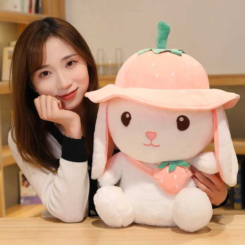 Stuffed Plush Animals Cute Fruit Rabbit Plush Doll Toy Kaii Stuffed Animals Carrot Strberry Bunny Plushies Doll Anime Cartoon Soft Kids Babys Toys