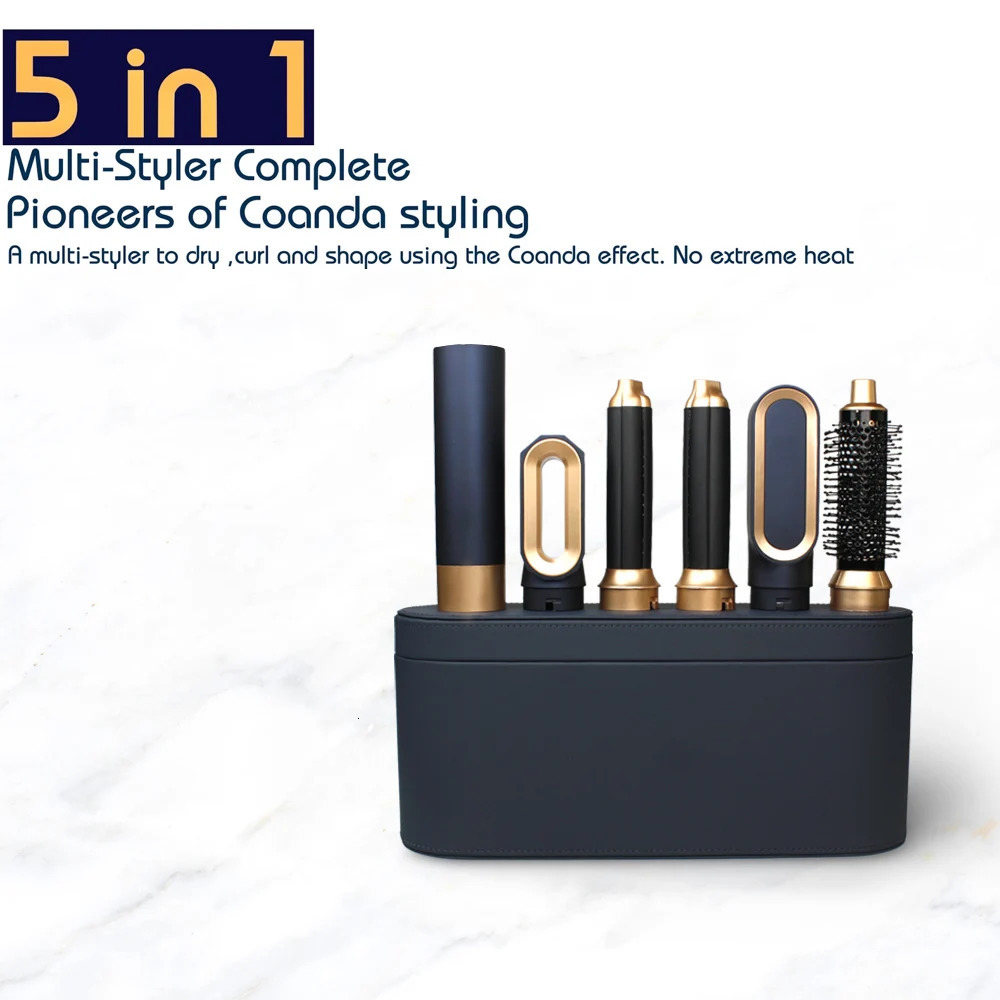 5 In1 Curling Iron Straightener With Brush Hairdryer For Dryer Hair Multi Styler 240425
