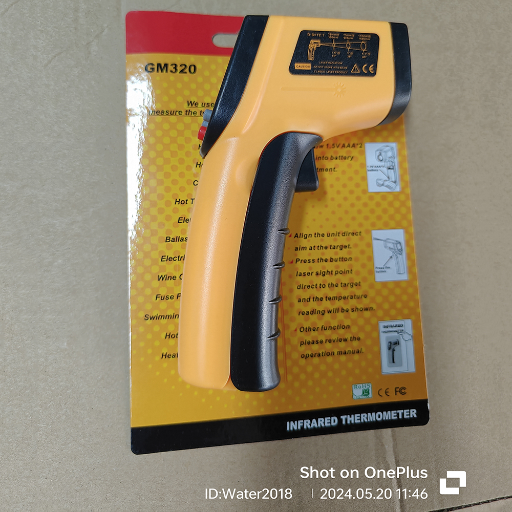 Non Contact Digital Laser Infrared Thermometer Temperature Instruments -50-400°C Temperature Pyrometer IR Laser Point Gun Tester GM320