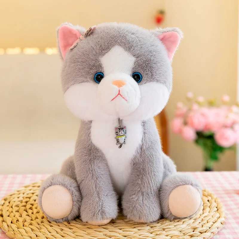 Stuffed Plush Animals 25cm New Cute Kitten Plush Toy Kaii Backpack Cartoon Pendant Cat Doll Girl Christmas Birthday Gift