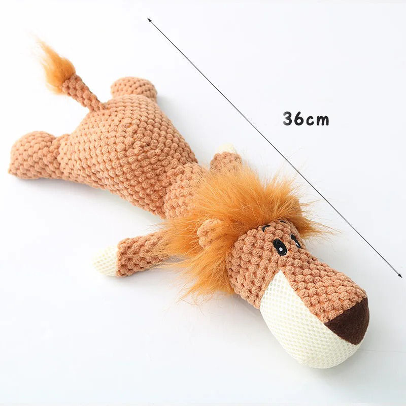 Plush Cartoon Puppy Toy Chew Squeak Toys for Small Dogs Teeth Grinding Pet Products Dog Accessories