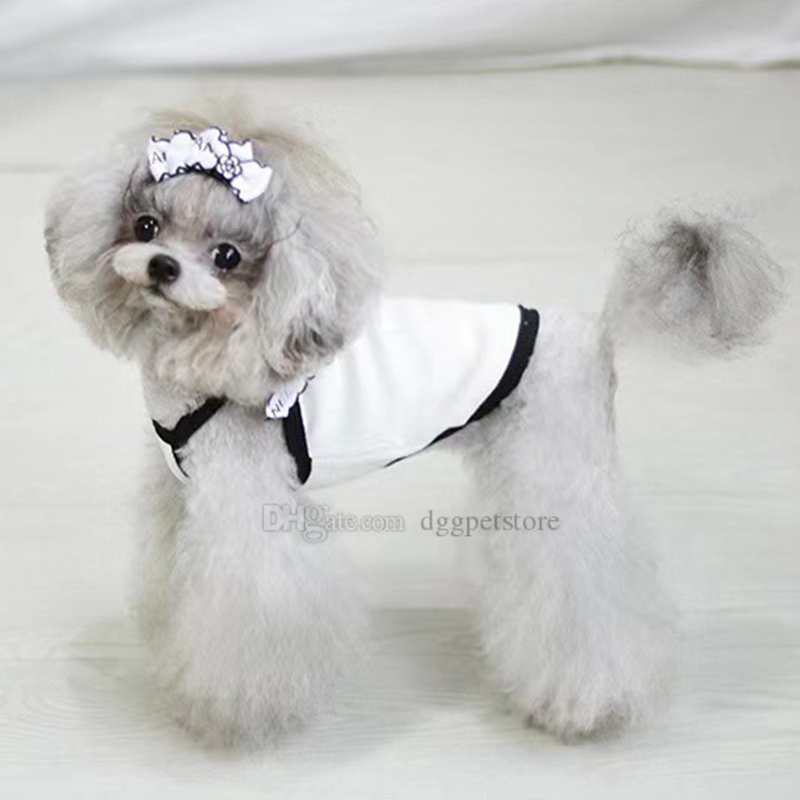 free shipping Designer Clothes Apparel Pet Shirt Cute Sundress Printed Dog Princess Dress Puppy Skirt with ic Letters for Small Dogs Cats XXS A737