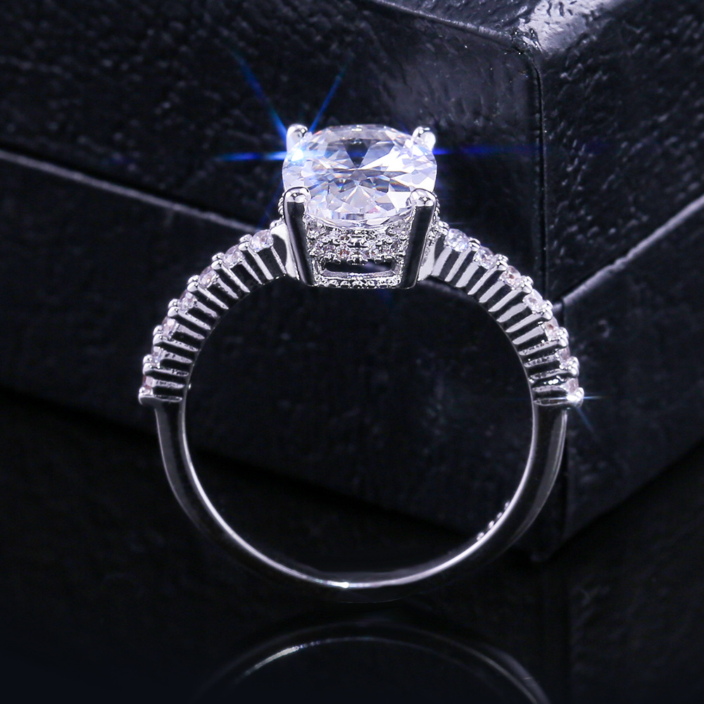 Cubic Zirconia Ring: Heart Square Dia Wedding Band Jewelry for Women
