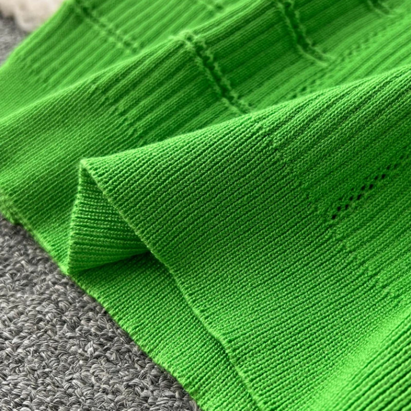 Knitted White Summer Women Solid 2 Piece Bottons Crop Top Tanks Slit Midi Long Skirt Set Bodycon Sexy Party Elegant Outfit 240518