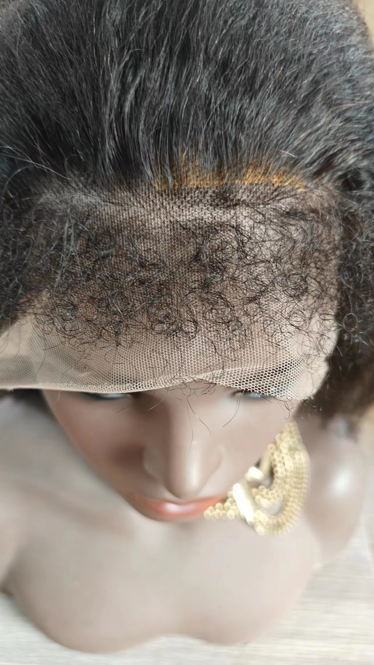 4c Edges Lace Front Human Hair Wigs Malaysian Kinky Straight Pre Plucked Glueless Pre-Cut Wigs Human Hair Ready To Wear Lace Wig