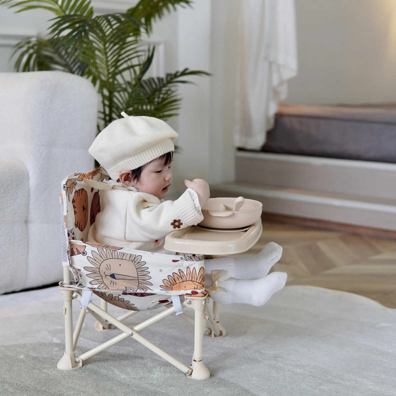 Instagram Baby Outdoor Camping and Picnic Chair Portable Foldable Lawn Dining Chair Learning Seat Pography Prop 240520