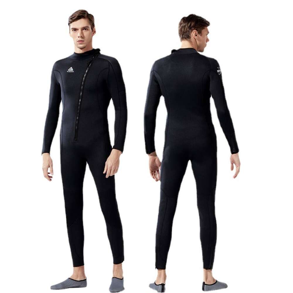 3mm Suit, Men's One Piece, Warm Surfing Jellyfish Clothes, Women's Long sleeved, Cold proof Diving Winter Swimming Clothes and Pants H520-14