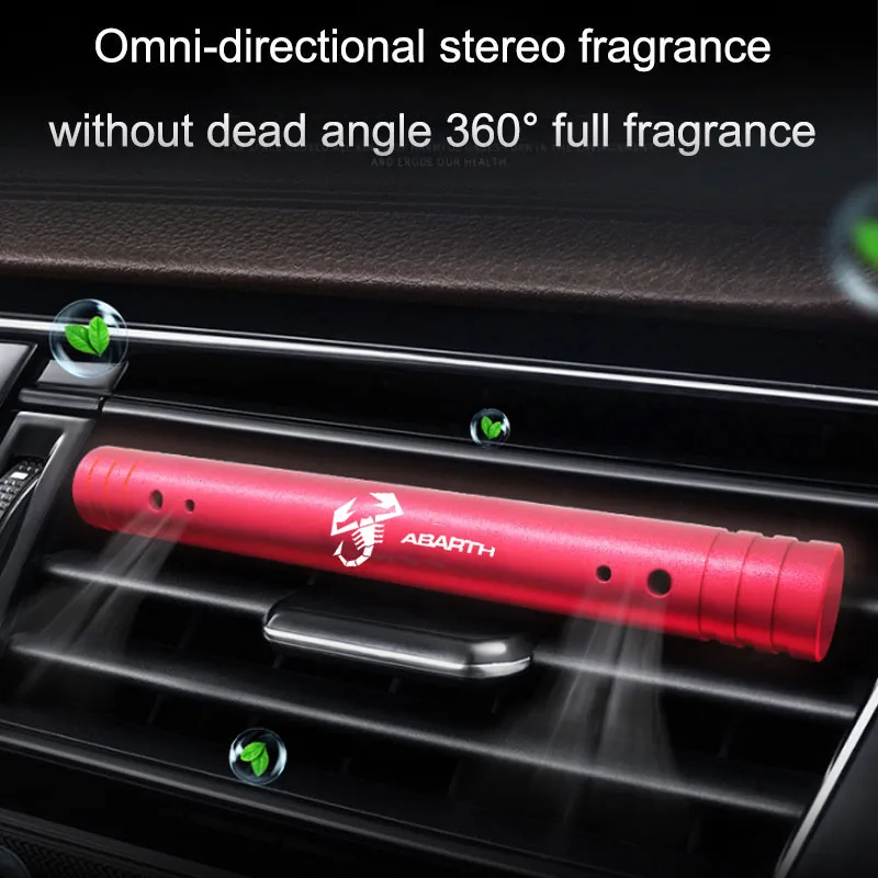 Auto Air Conditioning Vent Solid Perfume stick For abarth 695 595 500 500c 500s competizione 124 Spider PUNTO stickers car decor