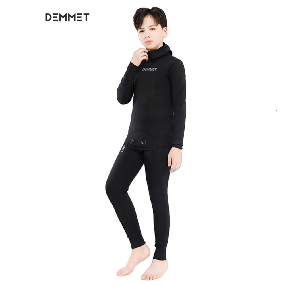 Children's 2.5mm split long sleeved two-piece outdoor sun protection and warmth diving swimming jellyfish suit for men H521-198