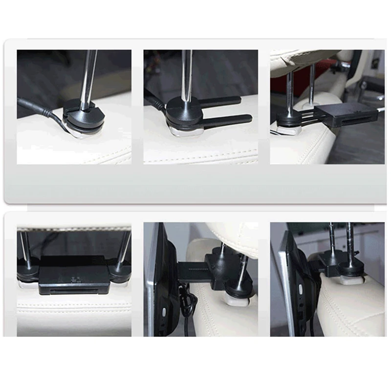 Car Headrest Monitor DIY Mounting Bracket ABS Material Automobile Rear Seat Monitor Mount Holder Stand Tool Style A or B