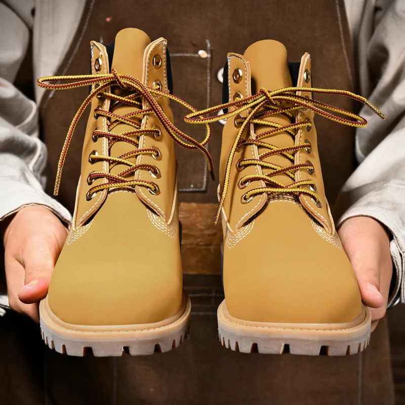 Autumn Classic Work For Men High Quality Brown Unisex Leather Original Brand Man Ankle Boots Botas Para Hombre 2023 241117