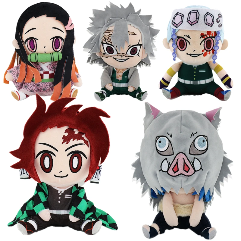 20CM New Product Japanese Anime new Ghost Slayer: Blade Plush Doll Tanjiro 2025 Nezuko Game Peripheral Children's Doll Kawaii Pillow