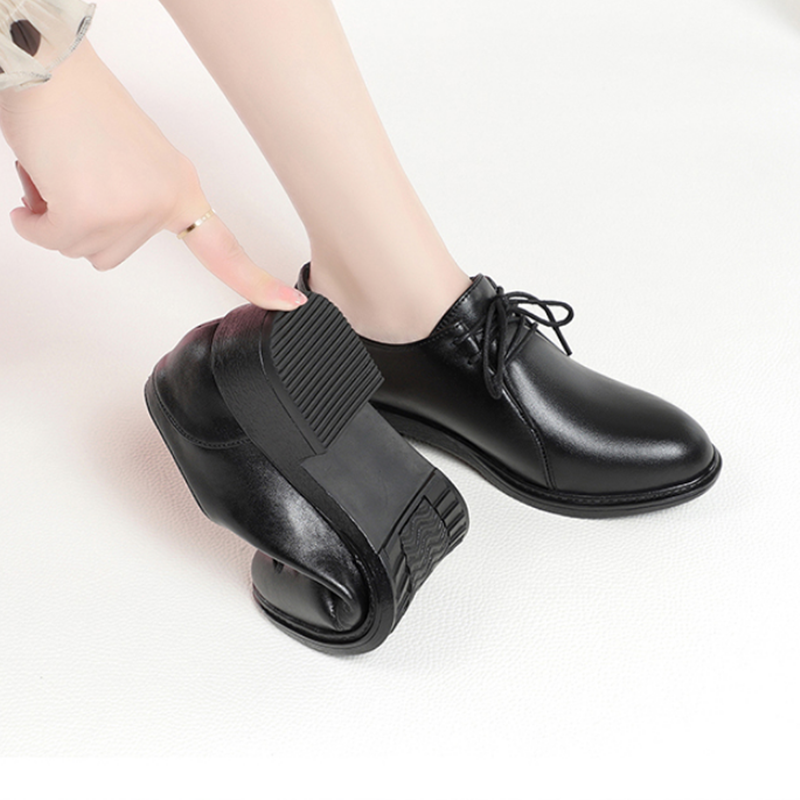 2025 NEW Women AIYUQI Office Genuine Leather Autumn High Heel Lace Up Ladies Shoes With Heels Fashion c s