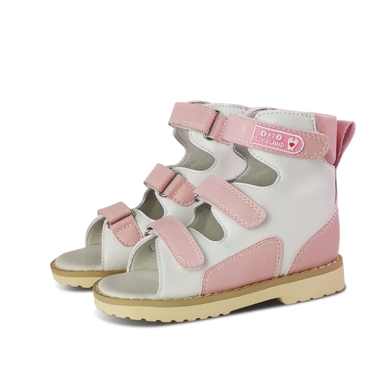 Toddler Girls Sandals Summer Kid Orthopedic Shoes 2025 For Children Pink Leather Flatfeet Clubfoot Arch new Support Footwear